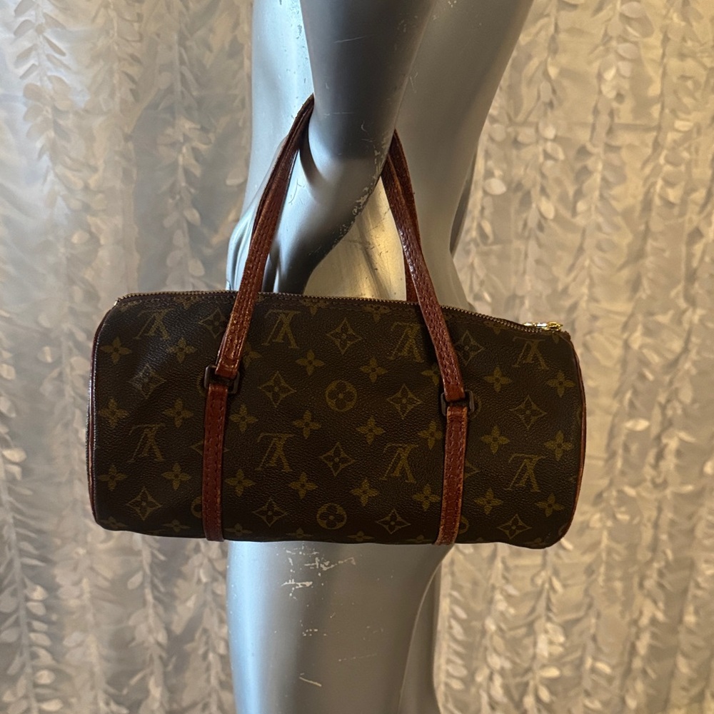 Louis Vuitton Brown Monogram Barrel Baga authentic warranty